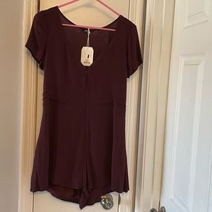 OBEY Maroon Romper - S